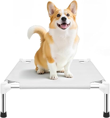 Makerfire Cama elevada para perros, cuna elevada para interiores y exteriores, para perros pequeños, cama desmontable para mascotas con patas