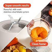 bella Fits-anywhere™ Flip & Store Blender, 48 oz, 520W, 10-speed, Oatmilk — image 4
