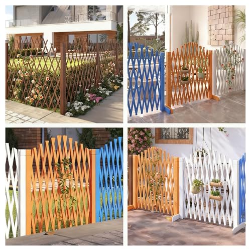 Ausziehbarer Akkordeon- Gartenzaun- einziehbares Holzspalier für Terrasse, Hof, Haustiere-7