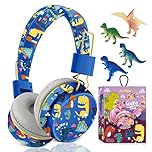JYPS Kids Headphones Wireless, Cute Dinosaur Childrens Bluetooth Headphones with Microphone, Toddler Headphone Over Ear for Age 2+, Compatible with iPad/Fire Tablet