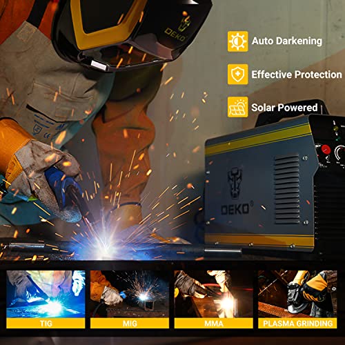 Dekopro Solar Powered Welding Helmet Auto Darkening Welder Mask Diversify Design Adjustable Shade Range 4/9-13 For Mig Tig Arc Welding Machine #TOP3