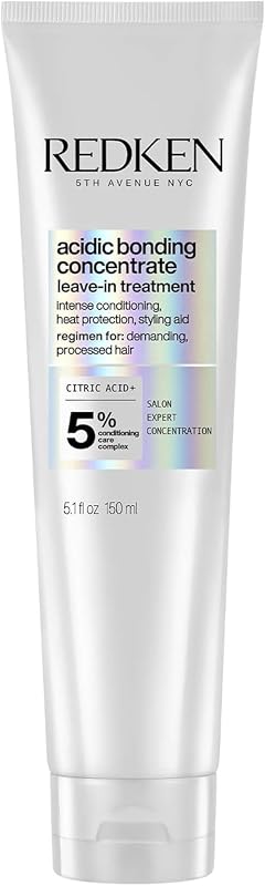 Redken Acidic Bonding Concentrate Leave In Conditioner - Hair Repair Treatment For Weak & Damaged Hair, Bond Building & Strengthening, Smooths & Provides Heat Protection