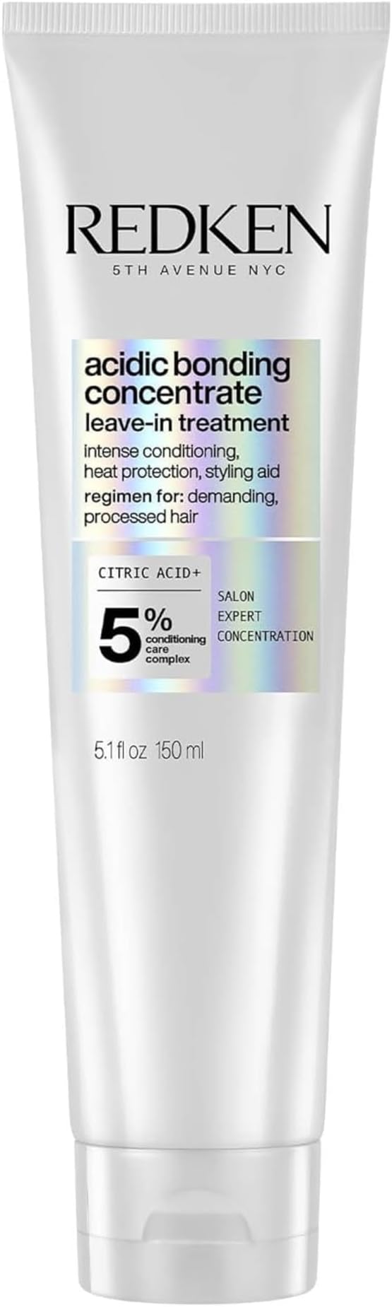 REDKENAcidic Bonding Concentrate Leave In Conditioner - For Weak & Damaged Hair, Bond Building & Strengthening Hair Repair Treatment, Smooths & Provides Heat Protection