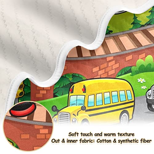 Funny Vehicles Unisex Fluffy Baby Blanket For Crib Toddler Blanket For Daycare With Thick And Soft Material Crib Blanket For Decorative Gift Stroller Travel #TOP1