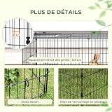 PawHut parc modulable en acier 185 x 75 x 50 cm avec toit photo 6