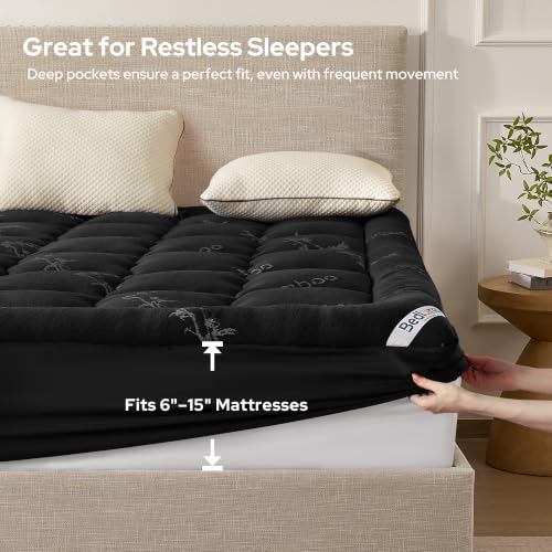 Image of BEDLORE Twin Mattress Topper, Thick Pillow Top Mattress Pad