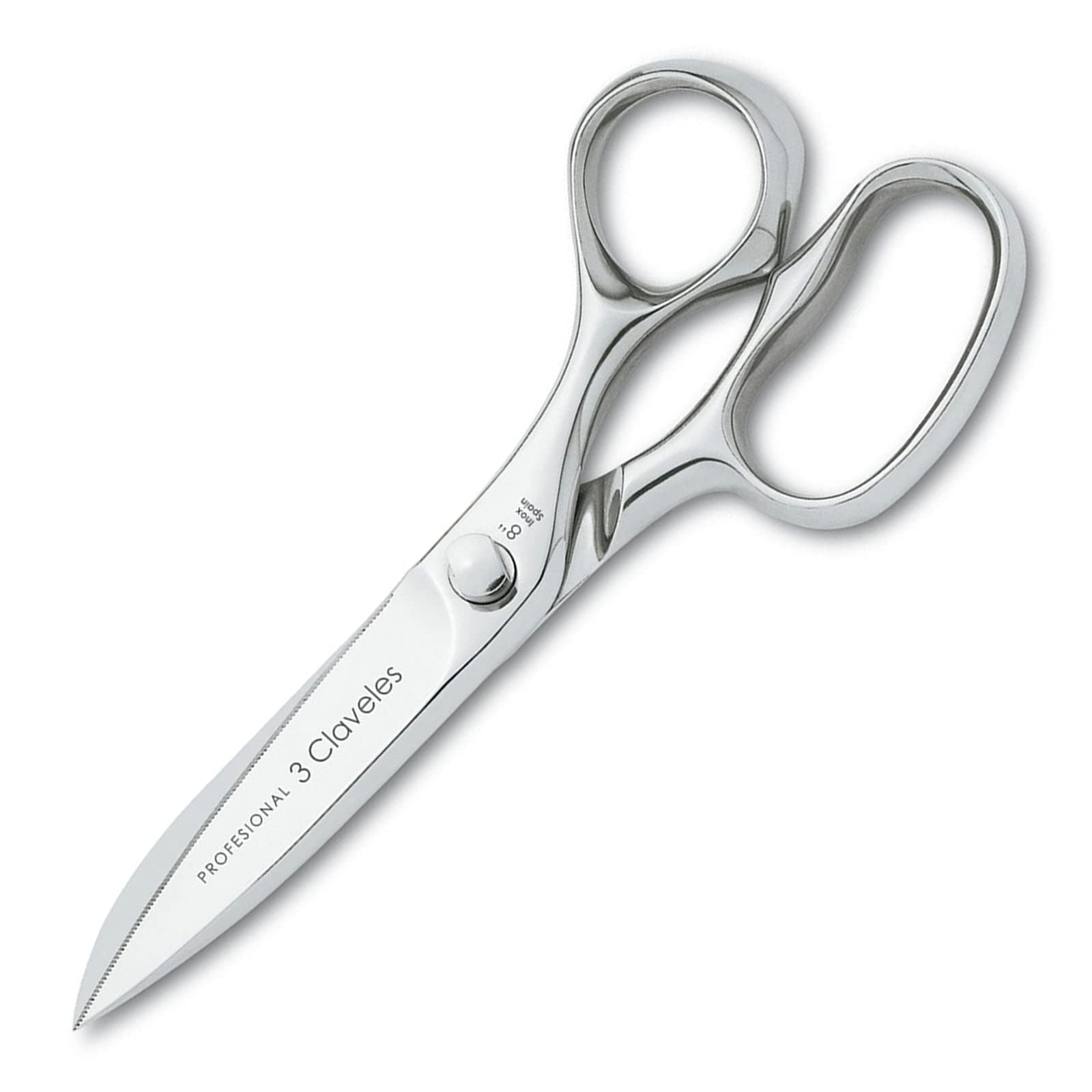 3 Claveles Tijeras de Cocina Profesional, Acero Inoxidable - (20cm - 8"), Brillo