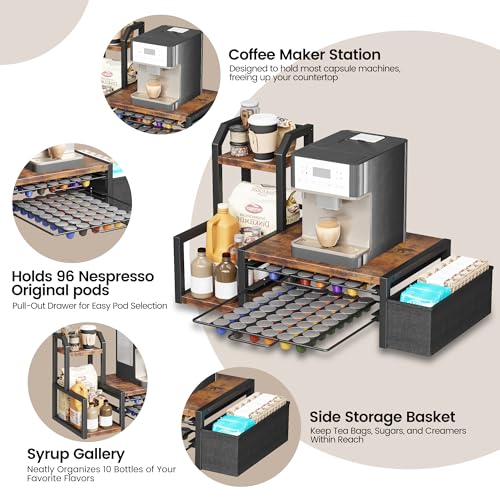 Image of Coffee Pods Drawers, Holds 96 OriginalLine Pods & 10 Syrup Bottles