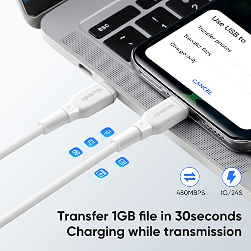 Image of mcdodo USB C to USB C Cable 100W /4Ft, 5A Type C to Type C Fast Charging Cable, USB C Fast Charger Cord with Mac-Book Pro /iPad Pro /Galaxy S22 S21 S10 S9 /Mate 40 30 /Pixe(White)