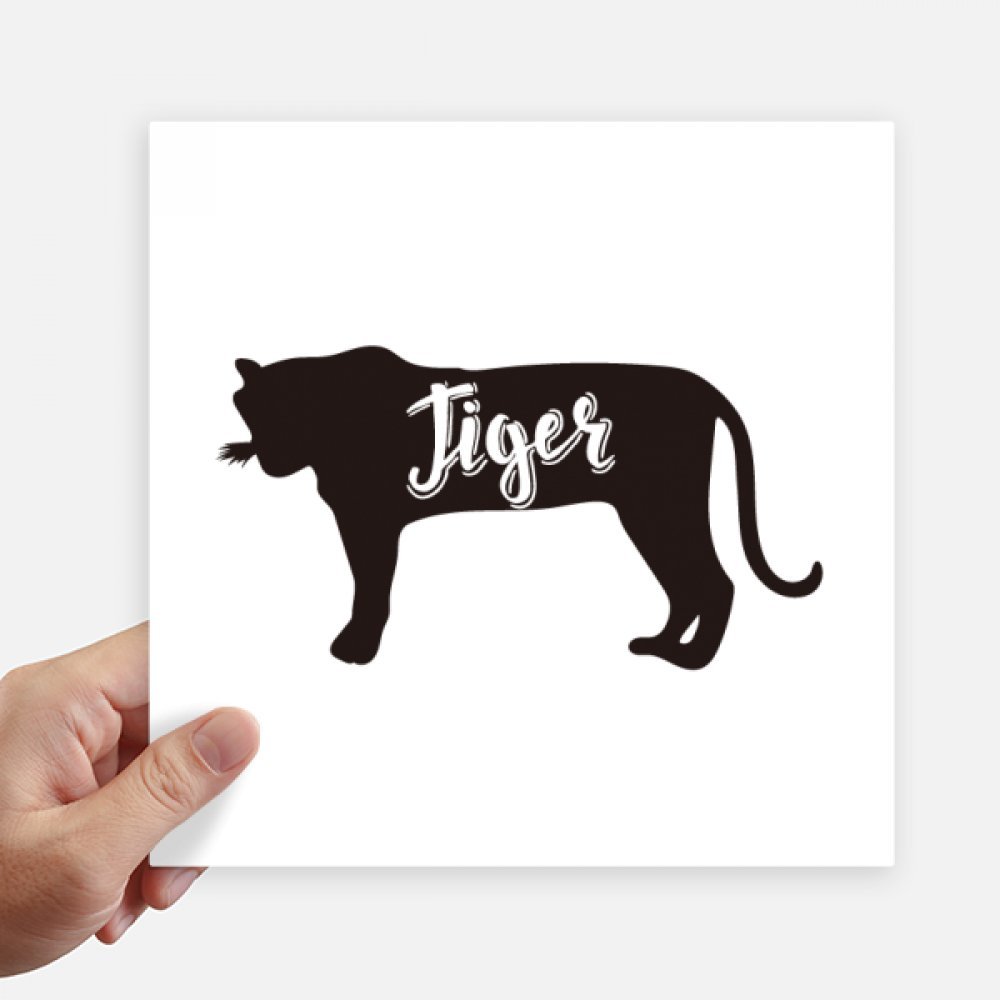 Adhesivos de tigre negro formato cuadrado 20x20cm para acabados limpios en maletas