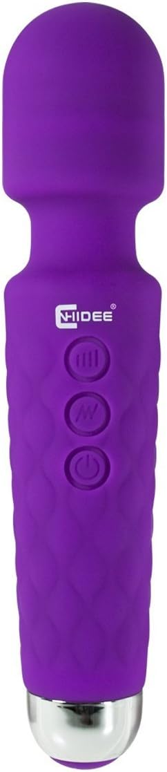 Mini Wand Massager for Relieves Stress Waterproof Rechargeable Neck shoulder Body Back Sport Massage Travel Friendly 20X Magic Patterns Vibration Personal Quiet Powerful Mini Size