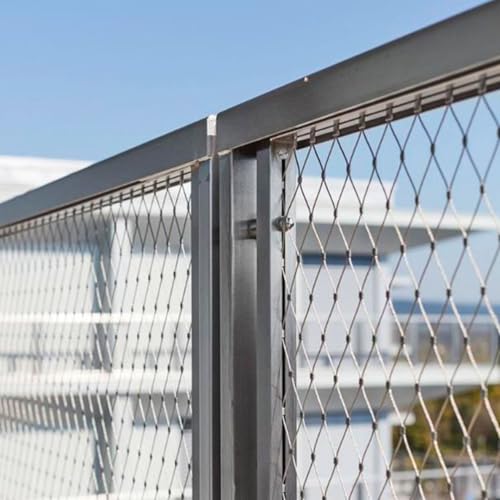 Filet de sécurité en câble d'acier inox de 1,5 mm pour clôture de jardin