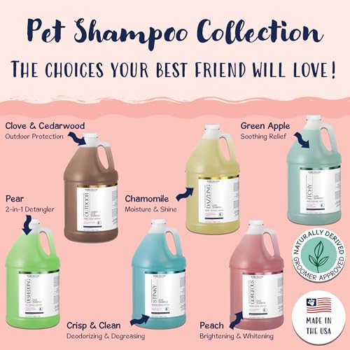 Image of Bobbi Panter Whitening Dog Shampoo Aloe Vera, Chamomile, Jojoba & Lavender - Brightening Natural Formula for All Coats, Enhances Shine & Softness, Tear-Free, 20:1 Concentrate, 1 Gallon (Case of 4)