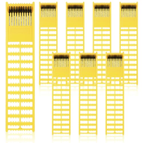Meooeck 8 Pcs Snelled Hook Holder Fish Leader Line Organizer, Yellow