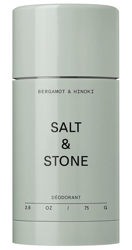 Desodorante Salt & Stone sem alumínio, Bergamot & Hinoki, 74 g