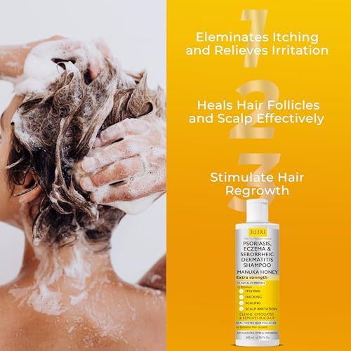 Antifungal Psoriasis Shampoo, Eczema, Seborrheic Dermatitis Shampoo | Soothes Itching, Flaking & Irritation | Repairs Scalp, Strengthens Hair, Stimulates Regrowth | Medicated Scalp Treatment - Image 4
