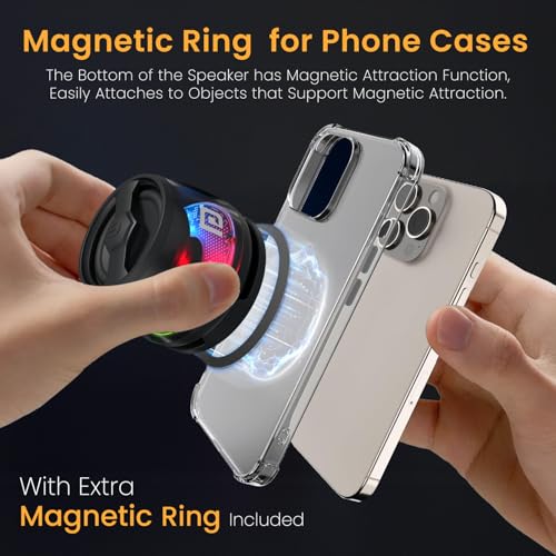 Portronics Nadya 6W Magnetic Bluetooth Speaker with MagSafe Mobile Stand, HD Sound, Upto 4 Hours Playtime, 40mm Driver, RGB LED Lights, Bluetooth... - Image 3