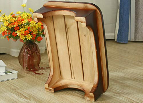 URFORESTIC Solid Wood Bed Step Stool Super Large/Bedside Steps for High Beds/Solid Wood Super Sturdy Hold Up to 500 LBS (Walnut Stain) - Thumbnail 3