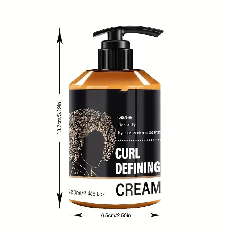 Curl Defining Cream - Anti-Frizz Curling Cream to Define All Curly Types to Enhance Curls, Defrizz, Control, Hydrate & Adds Shine Moisturizing Curl Cream for Thick Type 4 Curly Hair, Definition Hair - Image 6