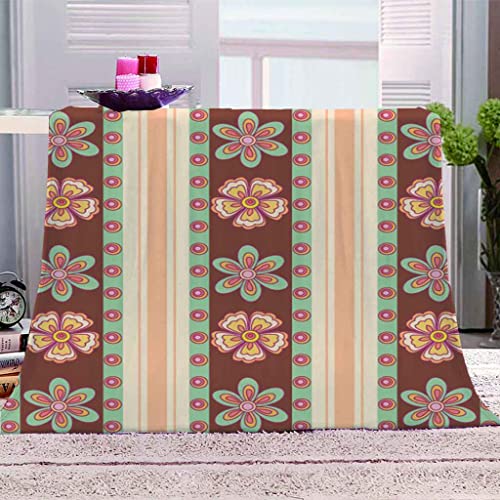 Couverture microfibre fleurs abstraites pour vos soirées cocooning - 2