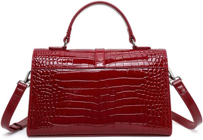 Genuine leather crocodile-patterned women's handbag with removable fine shoulder strap evening bag cashmere wallet - Image 7