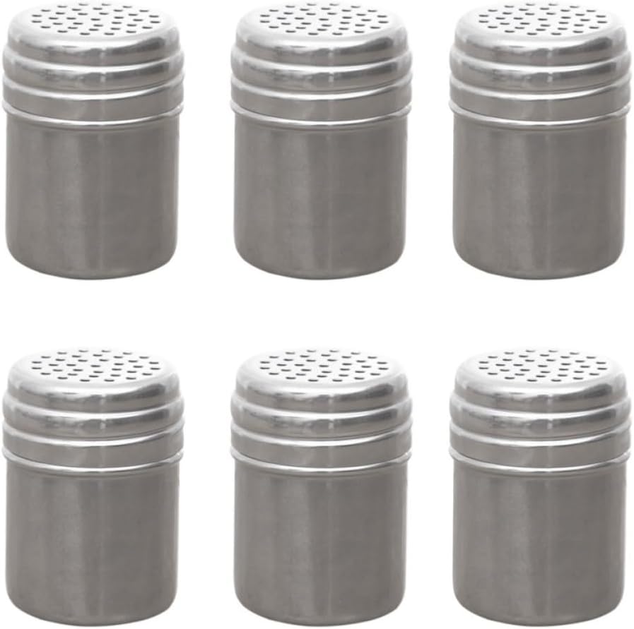 12pcs Metal Pepper Shaker Bottle for Powdered Sugar and Bbq Use