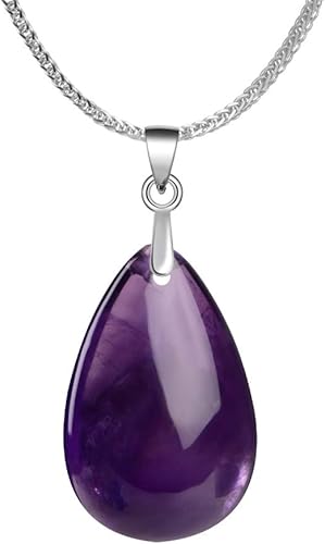 iSTONE - Collar de plata de ley 925 con dije de lapislázuli para mujer piedra preciosa natal con cadena de plata de 18 pulgadas