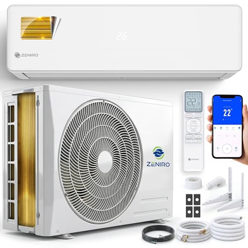 ZENIRO Split Klimaanlage 18000 BTU 5 2kW (bis 85m) Heizfunktion WiFi & App 4D AirFlow Auto Reinigung inkl. Montagematerial +3m Leitungen