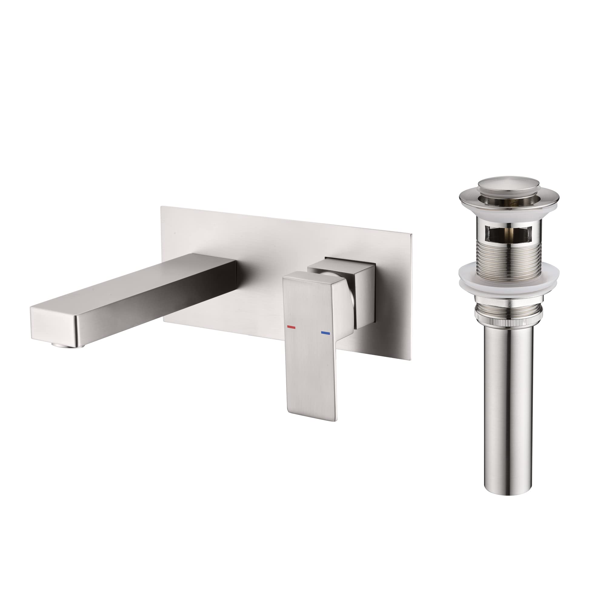Jnfidosr Wall Mount Bathroom Faucet S1389ni + S7304n Pop Up Drain With Overflow