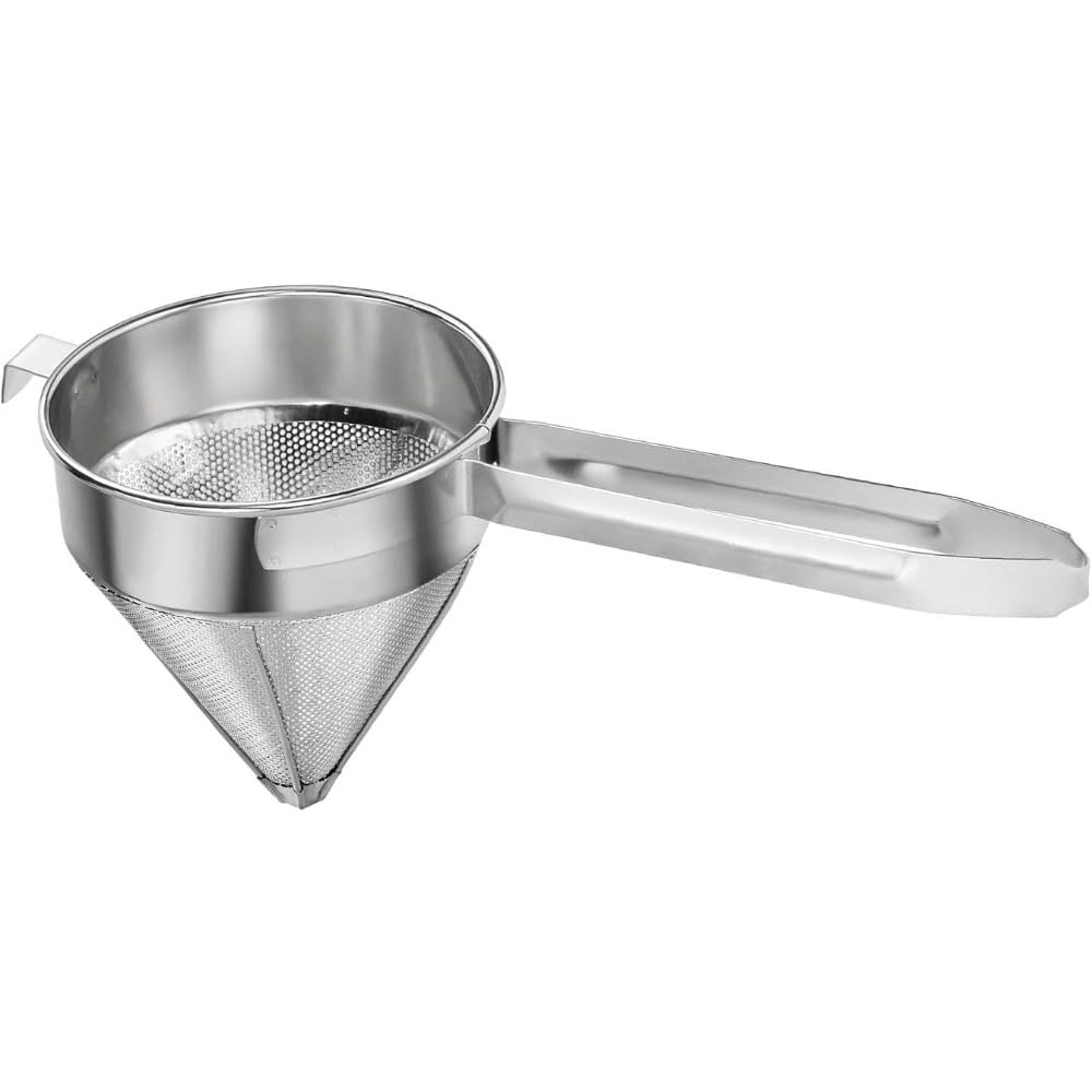 Tamiz de acero inoxidable de malla fina, tamiz cónico de China y colador de puré para cocina y cocina