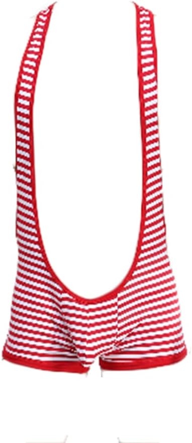 Sexy Mens Singelt Mankini Suspenders Wrestling Singlet Bodysuit Jumpsuits Sportswear Boxer Underwear