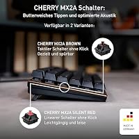 CHERRY KC 200 MX, Mechanische Tastatur, DE QWERTZ, MX2A Silent RED, Weiß – Ansicht 2