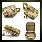 Portable Dog First Aid Kit 72 PCS Medical Supplies with Thermometer Emergency Blanket Splint Pet Emergency Bag for Camping Walking Cycling Car Hiking, Camo