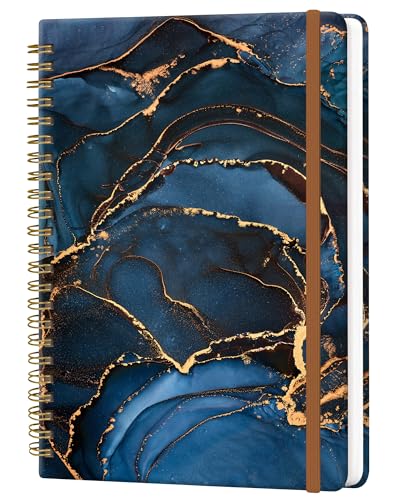 Carnet à spirales marbré bleu un joli journal pour femme à offrir en cadeau