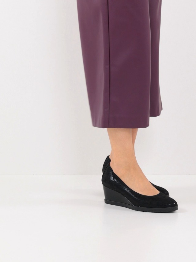 Escarpins Tamaris Femme 1-22325-43 - Cuir, Bout Rond, Semelle Plate Confort - Slip-on