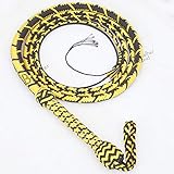 Paracord Nylon Bull Whip 6 Foot 12 Plait Yellow & Black Bullwhip Star Triaxial Handle Hand Crafted Heavy Duty
