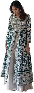AVNI VIBES Women's Cotton Embroidery A-line Kurti with Palazzo Set Price In India