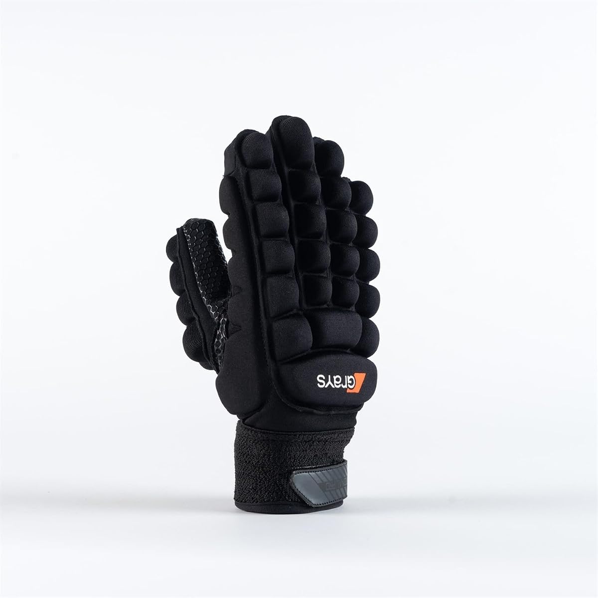 Guantes de hockey sobre césped para exteriores, grandes, izquierdos, negros | Profesional internacional