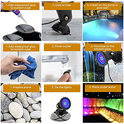 SHOYO Pond Lights with Timer Submersible Fountain Light Colored Spot Light by SHOYO - Used condition - Image 7