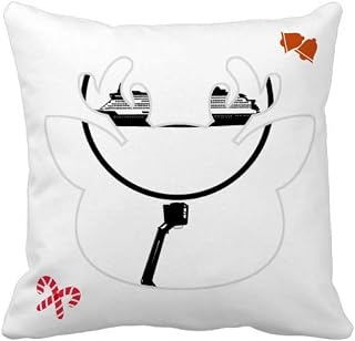OFFbb-USA Balloon Ferry Transport Vehicle Christmas Throw Pillow Square Cover