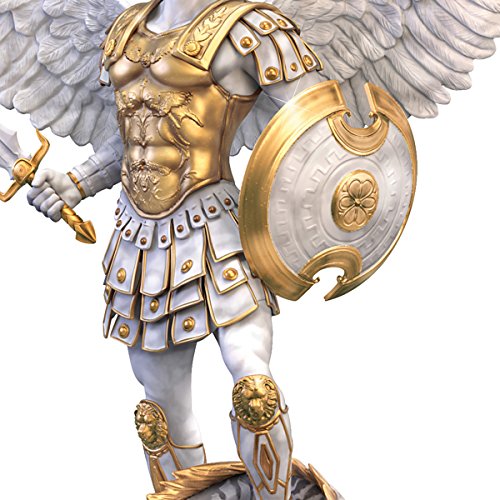 Escultura Saint Michael de mármol 25.4 cm miniatura 3