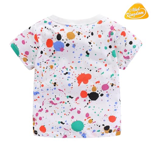 Image of Mud Kingdom Boys Girls T-Shirts Cotton Cute Cartoon Graphic Tees for Kids 2-8 Years