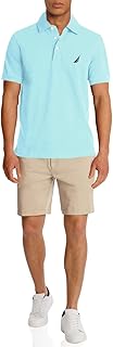 Nautica Men's Short Sleeve Solid Stretch Cotton Pique Polo Shirt