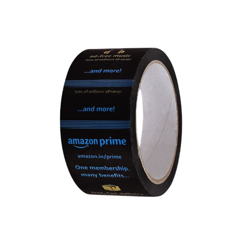 Selo Tape 3 inch Amazon Printed Cello Tape width 60 meters long (Pack of 1) | Amazon Printed Prime Tape/Packing Tape for Packing shipment in box
