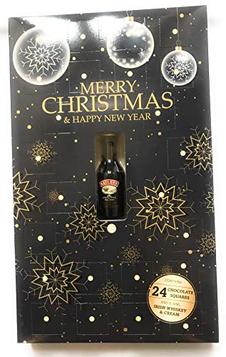 New Christmas Xmas Adult Drink & Chocolate Advent Calendar - Baileys 50ml