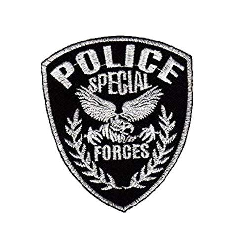 Costume patch Police special forces 8x7 cm cool jacket backpack iron or stitch on embroidered patch