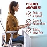 Sitzkissen Orthopädisch Sitzring HämorrhoidenSteißbein Kissen, Ergonomisch Geformt aus Memory Foam zur Druckentlastung beim Langen Sitzen, Steissbeinkissen geeignet für Bürostuhl, Auto, Office