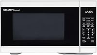 Vista 1 de SHARP Horno microondas para encimera con plato giratorio Carousel extraíble de 12.4", 1000 vatios, 1.1 pies cúbicos, blanco