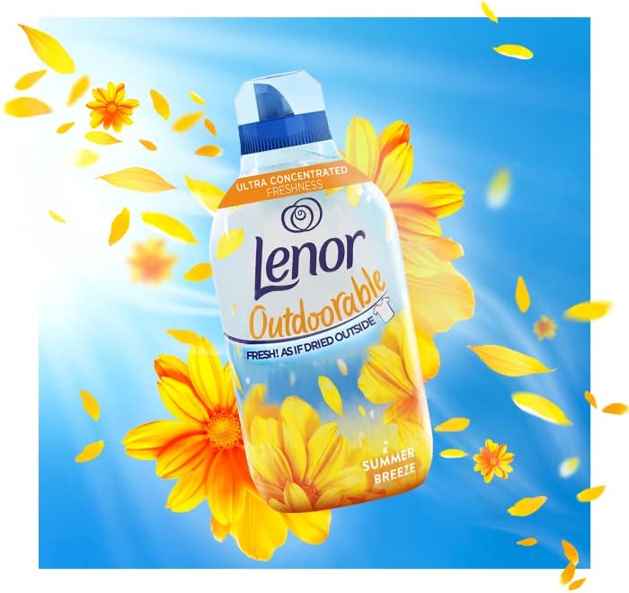 Lenor Outdoorable Ultra Concentrated Fabric Conditioner, 33 Washes, 462ml, Spring Awakening Scent + Lenor Outdoorable Ultra Concentrated Fabric Conditioner, 33 Washes, 462 ml, Summer Breeze Scent