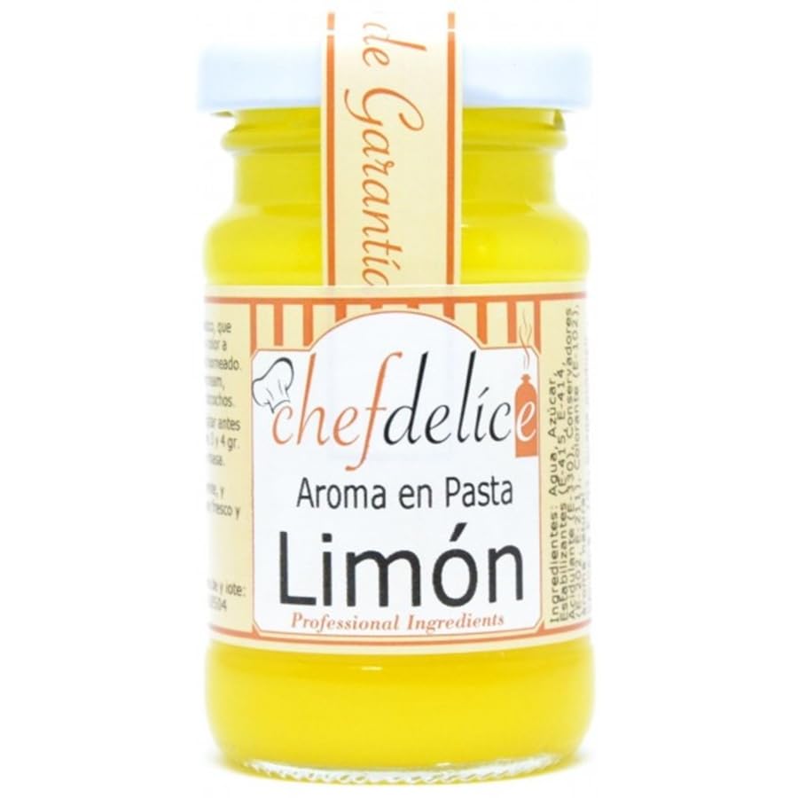 Aroma de Limón en Pasta 50 g – Saborizante Natural para Repostería y Postres – Sin Gluten, Vegano – Concentrado Profesional Chef